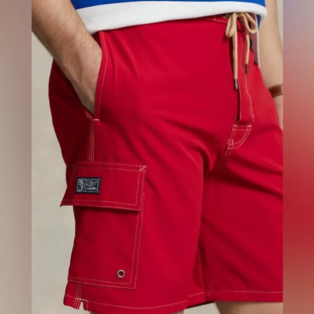 Polo Ralph Lauren 8.5-Inch Kailua Classic Fit Swim Trunk Red size Small